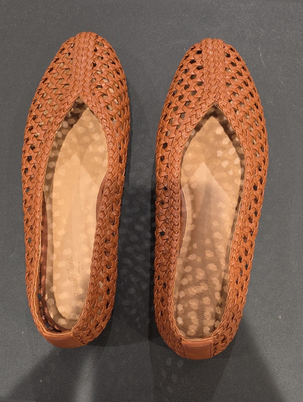 Universal Thread Woven Ballet Flats in Cognac